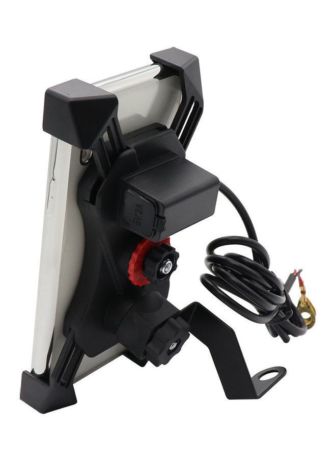Y&D Universal Adjustable USB chargeable Phone Mount Holder for Motorcycle - Bike Handlebars Fits All Cell Phones 3.5-6" Wide  - Image 3