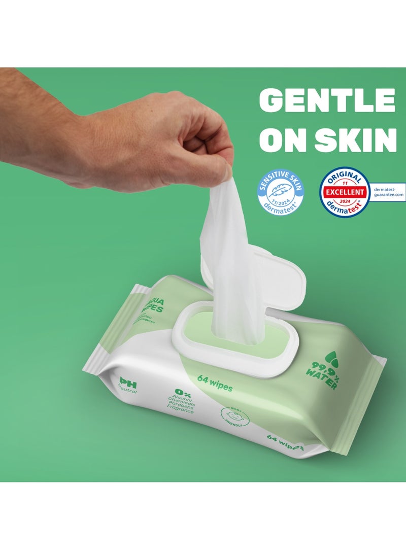 Baby Wipes 64 wipes x 3 Packs - Cleansing Water Wet Wipes for Babies & Adults - 99.9% Purified Multi Purpose Aqua Wipes - Ideal for Sensitive Skin & Gentle Baby Care - pzsku/ZD13B595C03EC0192B25FZ/45/1742470607/46667f98-2144-41b6-a023-9491d20e126b