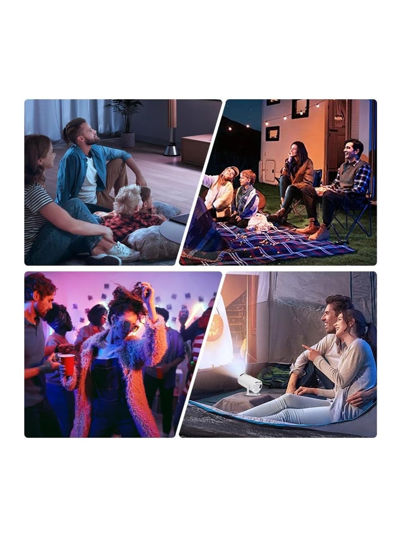 Generic - Mini Projector, HY300 Auto Keystone Correction, 4K 1080P Support Portable Projector, 150 ANSI Smart Projector with 2.4/5G WiFi, Android 11.0, 130 Inch Screen Outdoor Home Video Projector - Image 1