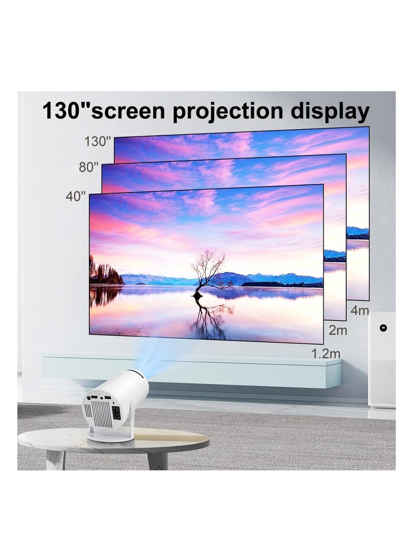 Generic - Mini Projector, HY300 Auto Keystone Correction, 4K 1080P Support Portable Projector, 150 ANSI Smart Projector with 2.4/5G WiFi, Android 11.0, 130 Inch Screen Outdoor Home Video Projector - Image 1