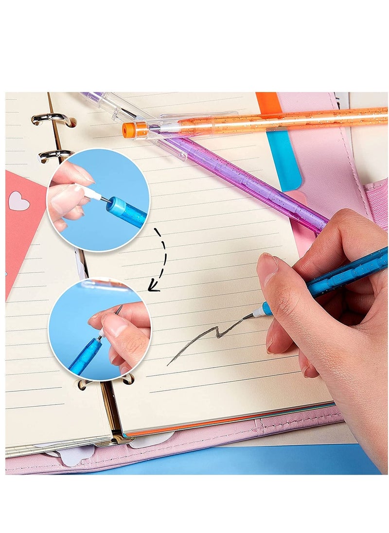 SYOSI - Non Sharpening Pencils HB Translucent Pencil Stacking Point Pencils for Kids Stackable Pencil with Matching Eraser for Taking Notes Writing Drawing 5 Colors 20Pcs - Image 1