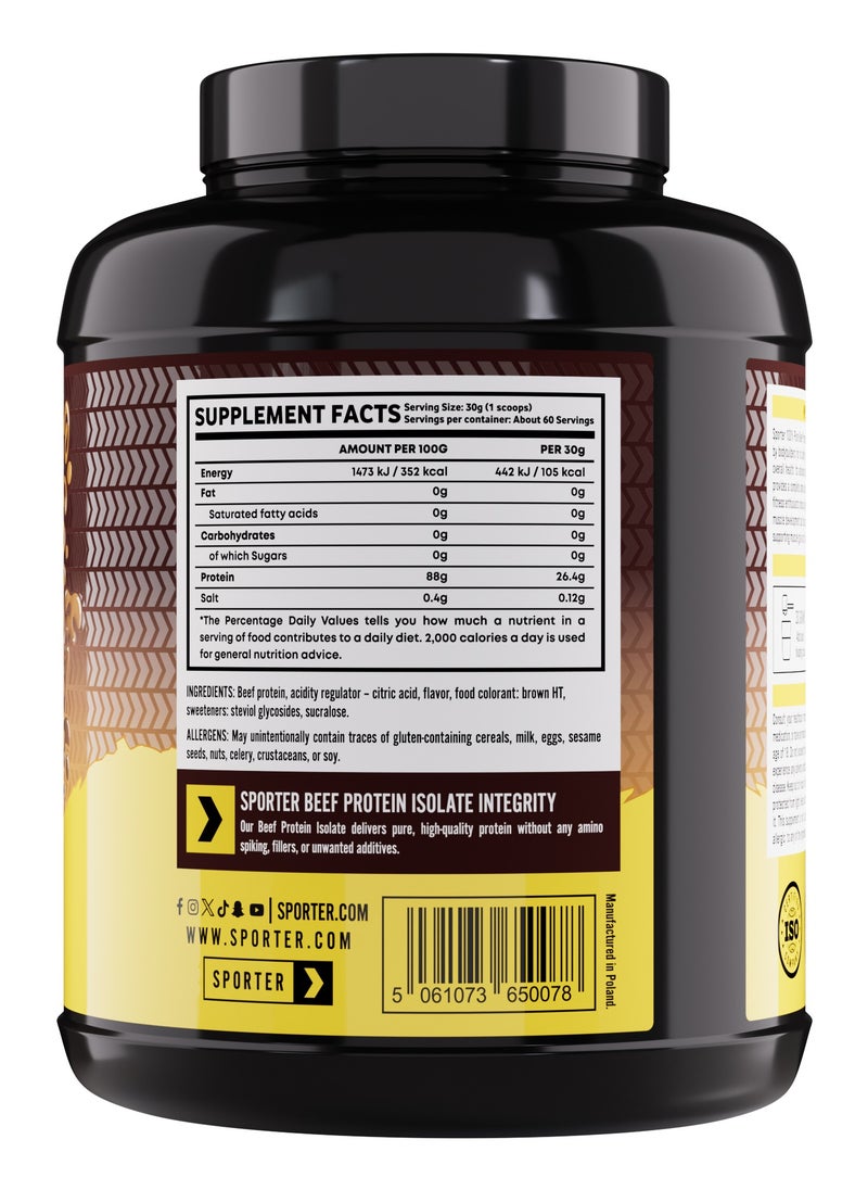 SPORTER Sporter Beef Protein Isolate – 60 Servings | 26.4g Protein Per Scoop | Zero Fat, Sugar & Carbs | Cola Flavor | Lactose-Free | No Amino Spiking or Fillers | Pure Muscle Recovery Fuel  - Image 2