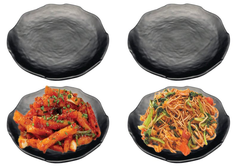 ZIDO Pack of 4/ Multi-Purpose Dahi Bhalla Plate/Chaat Plate/Snacks Plate/Appetizer Plate/Dessert Plate for Serving All Type of Chat, Dessert and Snacks etc - Image 5