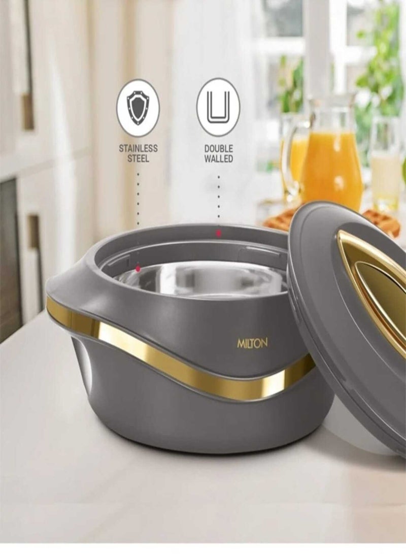 MILTON Insulated Casserole Dish with Lid – 3-Piece Set (2500/1500/1000 ML) Hot Pot Food Warmer/Cooler – Thermal Soup & Salad Serving Bowls – Stainless Steel Inner – Best Gift Set for Moms – Perfect for Holidays - Image 2