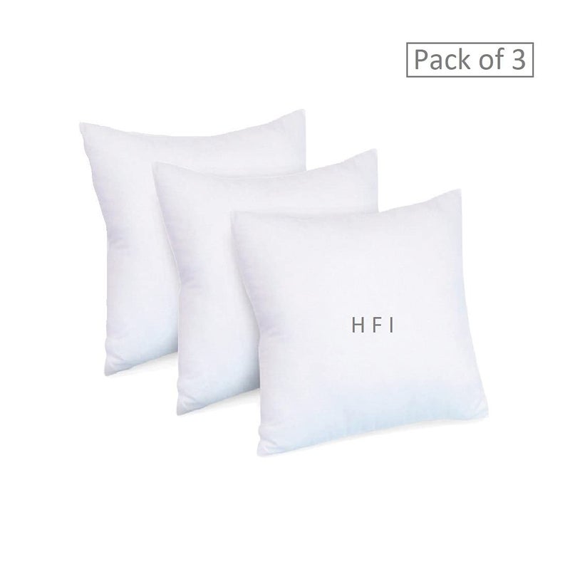 HFI UrbanArts Pure Virgin Microfiber Polyester Fiber Cushion Fillers - Pack of 3 Pcs | 18 x 18 Inches | White | Cushions, Cushions for Sofa, Cushion, Cushion Pillow, Cushion, Bed Pillow - Image 3