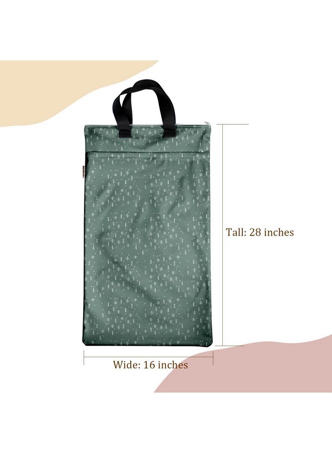 Mama Koala Reusable Hanging Wet Dry Bags for Baby Items, Cloth Diapers, Swimsuits, Travel, Gym Clothes, Beach, Pump Parts, Toiletries, Two Zippered Pockets, 2 Pack (W005L) - Image 4