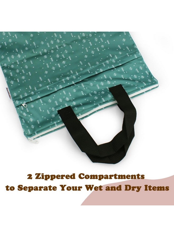 Mama Koala Reusable Hanging Wet Dry Bags for Baby Items, Cloth Diapers, Swimsuits, Travel, Gym Clothes, Beach, Pump Parts, Toiletries, Two Zippered Pockets, 2 Pack (W005L) - Image 3