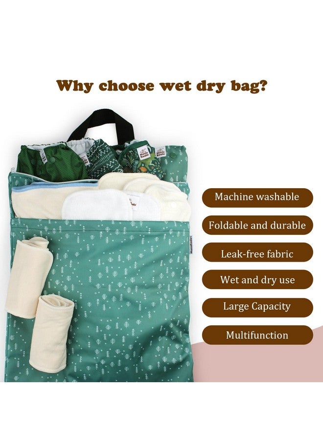 Mama Koala Reusable Hanging Wet Dry Bags for Baby Items, Cloth Diapers, Swimsuits, Travel, Gym Clothes, Beach, Pump Parts, Toiletries, Two Zippered Pockets, 2 Pack (W005L) - Image 5