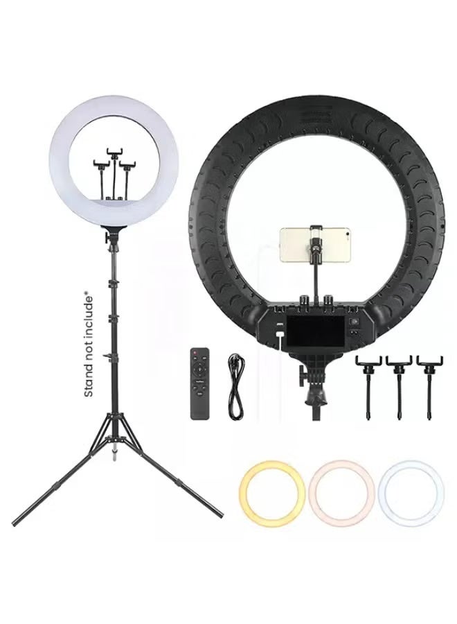 PLOKAMA Soft LED Ring Light 22 inch with Tripod Stand & Phone Holder – Dimmable 10” Ring Light for Makeup, Selfies, YouTube, TikTok, Zoom, Video Recording, Live Streaming – 3 Light Modes, USB Powered - Image 1