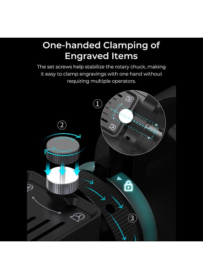 Creality 3D Rotary Kit Pro 3 in 1 Jaw Rotary Roller Multifunctional Laser Engraver Attachment Use for Cylindrical Objects Wine Glass Tumbler Ring Ball  - Image 2