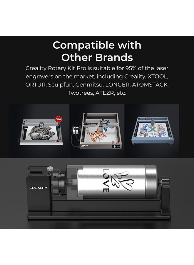 Creality 3D Rotary Kit Pro 3 in 1 Jaw Rotary Roller Multifunctional Laser Engraver Attachment Use for Cylindrical Objects Wine Glass Tumbler Ring Ball  - Image 3