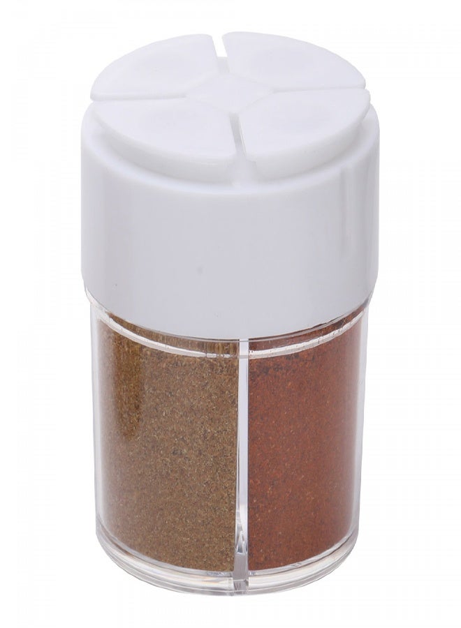 AL SANIDI - Divided Plastic Spices Storage, Tea, coffee and sugar storage for trips, Transparent , big - Image 1
