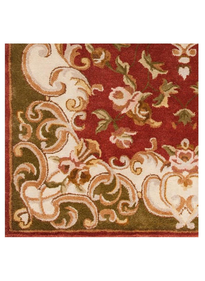 AURUM HOME AH09A Hand Tufted Traditional Area Rug Indoor Living Dining Bedroom Room and Gallery Area Rugs Cut Pile Wool, Rectangle  - Image 4
