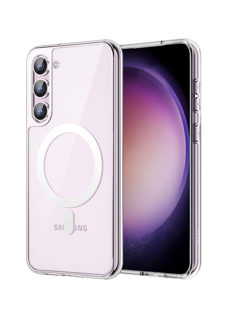 DUSALA Magnetic Case for Samsung Galaxy S23+ / S23 Plus 6.6-Inch, Compatible with MagSafe, Shockproof Protective Phone Cover, Non-Yellowing Hard Clear PC Back (Clear) - Image 1