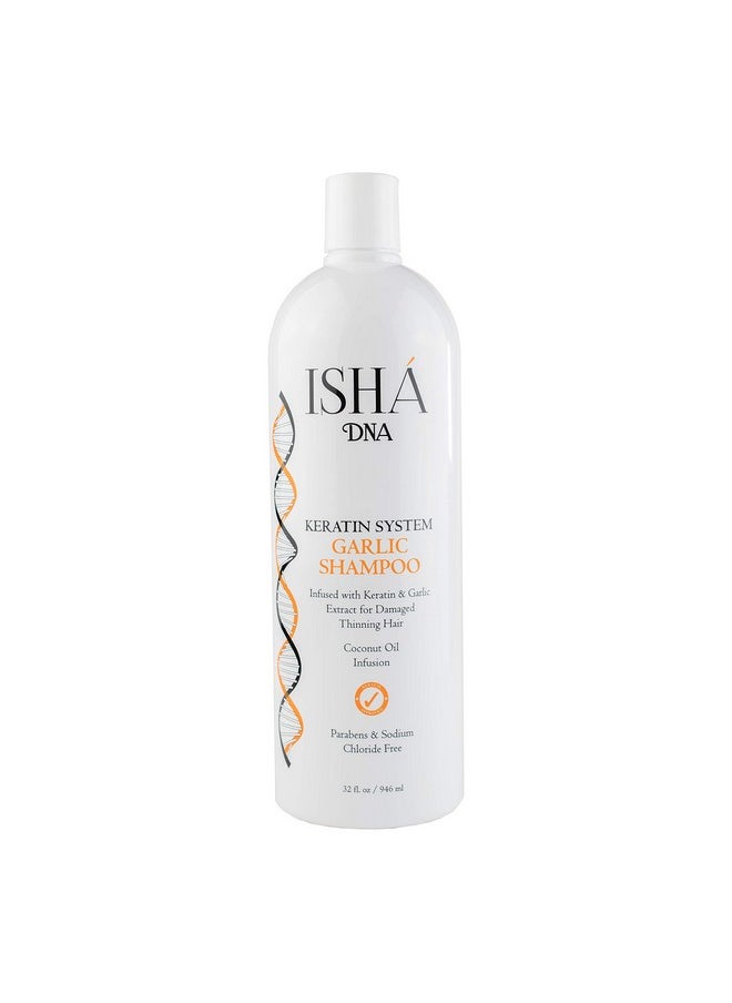 ISHA DNA - Keratin System Garlic Shampoo Infused With Keratin And Garlic Extract For Damaged Thinning Hair Stops Hair Loss And Promotes Growth Sulfate And Paraben Free - Image 1