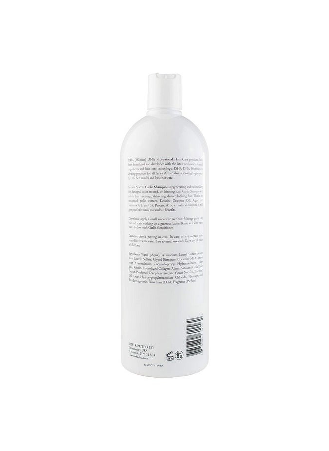 ISHA DNA - Keratin System Garlic Shampoo Infused With Keratin And Garlic Extract For Damaged Thinning Hair Stops Hair Loss And Promotes Growth Sulfate And Paraben Free - Image 1