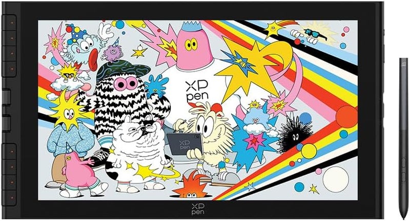XPPen Artist 16 3rd Drawing Tablet with Screen, 15.4"Pen Display with 16K Pressure Stylus, Anti-Glare Etched Glass, 2 Scroll Wheels & 8 Hotkeys, Include Foldable Stand, Compatible with Mac/Win/Android - Image 1