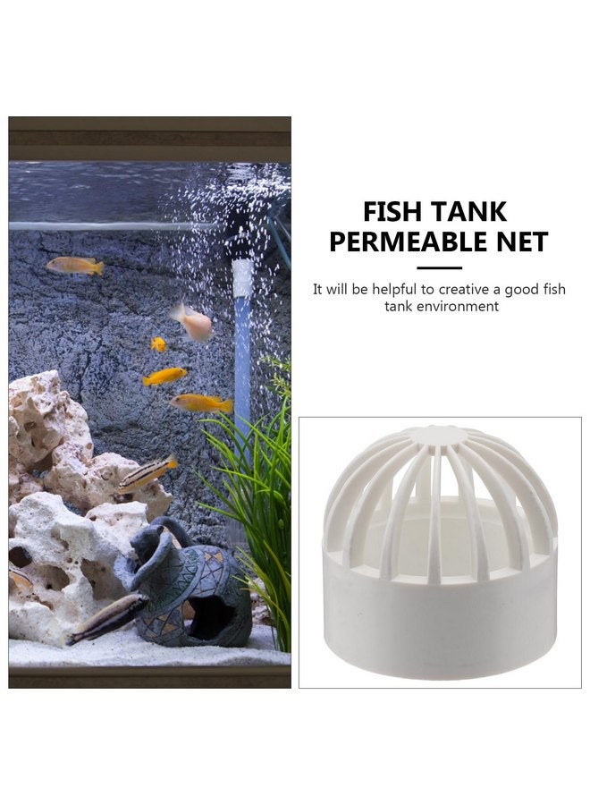 balacoo Balacoo 2 Pcs Fish Tank Guard PVC Breathable Cap, Aquarium Intake Cove, Aquarium Permeable Net Strainer Guard Overflow Screen for Aquarium Fish Tank, 1.8 inch - Image 2