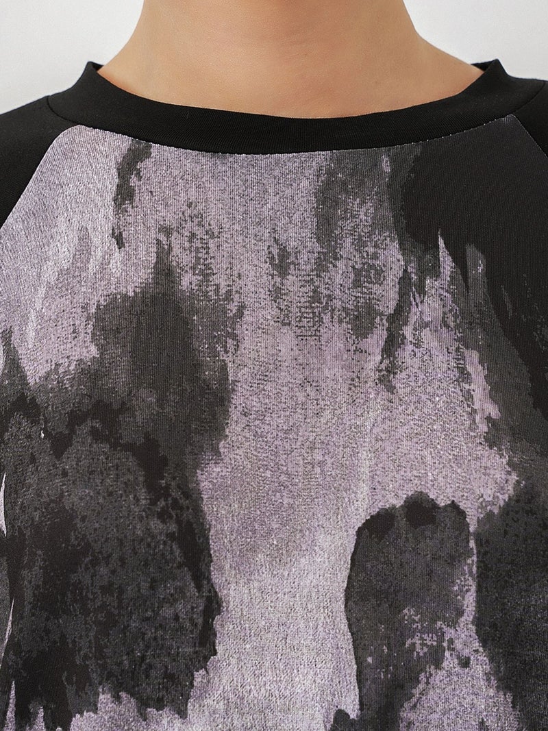 BIG DART BDART Oversize Abstract Print Crew Neck Tunic & Pants Set - Image 5