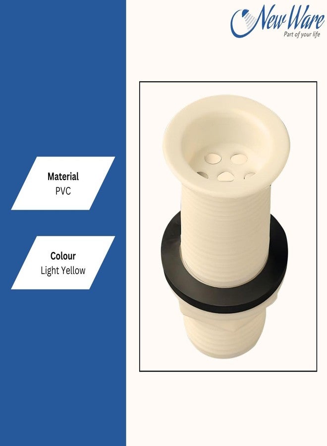 New Ware® PVC Waste Coupling Stopper with Plastic Fittings (Full Thread) for Wash Basin - Durable and Leak-Proof Sink Drain Stopper - Image 5