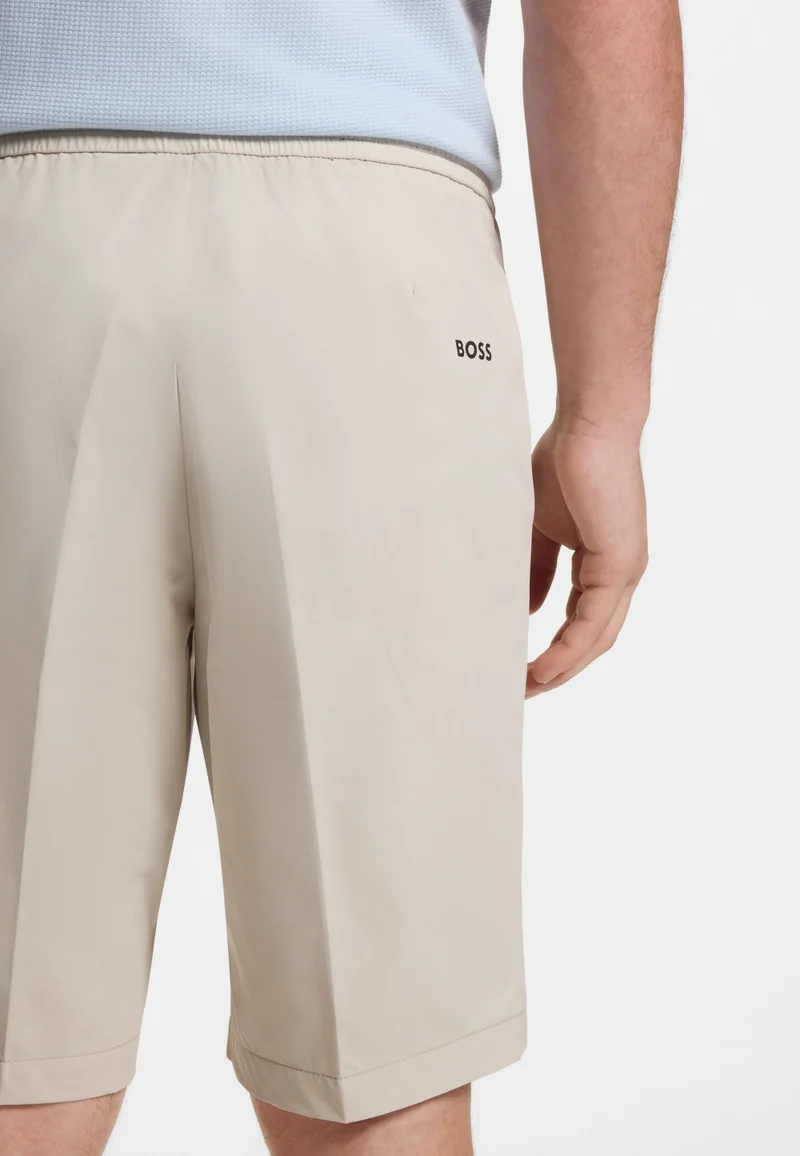 BOSS Light Beige Water-repellent regular-fit shorts in quick-dry twill for Men | Best Price UAE
