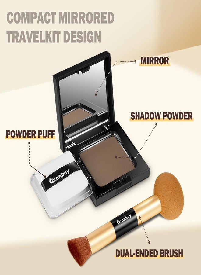 Azonbey New Root Touch Up Hair Color,Hair Fibers for Thinning Hair,Cruelty Free Hairline Powder - Instantly Cover Touch Up, Hair Color Root Touch Up Powder, Hair Thickener for Women & Men (Med Brown) - Image 2