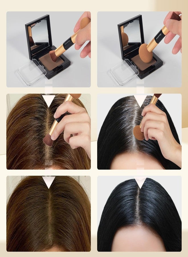 Azonbey New Root Touch Up Hair Color,Hair Fibers for Thinning Hair,Cruelty Free Hairline Powder - Instantly Cover Touch Up, Hair Color Root Touch Up Powder, Hair Thickener for Women & Men (Med Brown) - Image 5