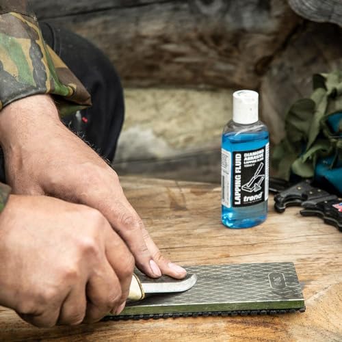 Trend Diamond Sharpening Stone Kit, 8 x 3 Inch Double Sided (300/1000 Grit) Bench Stone with Pouch, Cleaning Block & Non-Slip Mat, DWS/CP8/FC - Image 2