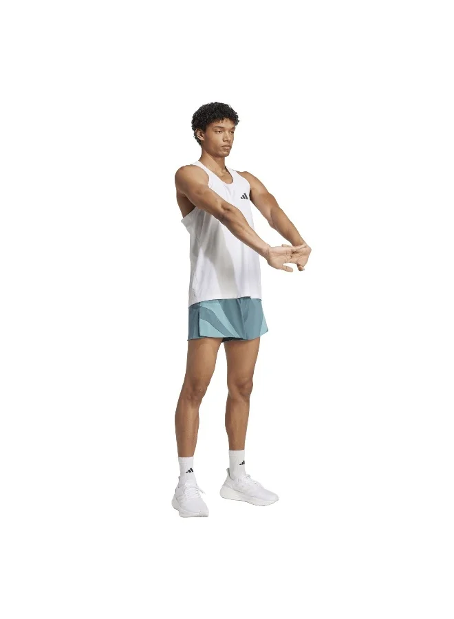 Adidas Adizero A Sht M Green Running Shorts For Men XS 5"