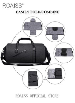 roaiss Large Capacity Outdoor Travel Bag Portable Suit Garment Storage Bag Foldable Business Luggage Bag with Multifunctional Organizer Suitable for Carrying and Storing Travel Essentials  - Image 2