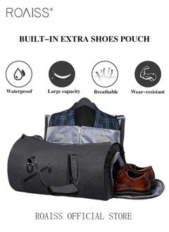 roaiss Large Capacity Outdoor Travel Bag Portable Suit Garment Storage Bag Foldable Business Luggage Bag with Multifunctional Organizer Suitable for Carrying and Storing Travel Essentials  - Image 3