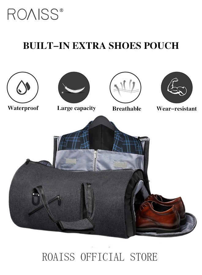 roaiss Large Capacity Outdoor Travel Bag Portable Suit Garment Storage Bag Foldable Business Luggage Bag with Multifunctional Organizer Suitable for Carrying and Storing Travel Essentials  - Image 3