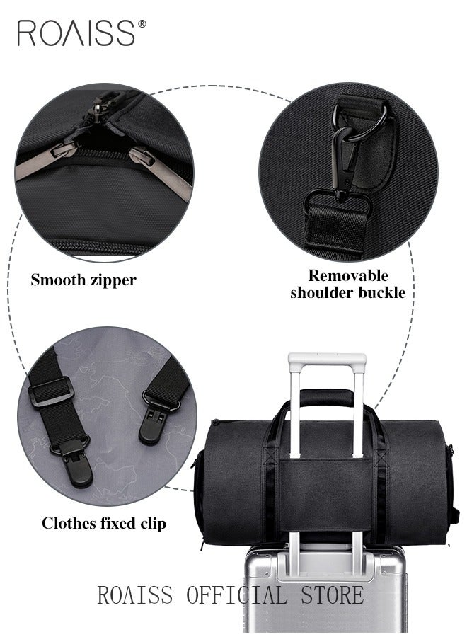 roaiss Large Capacity Outdoor Travel Bag Portable Suit Garment Storage Bag Foldable Business Luggage Bag with Multifunctional Organizer Suitable for Carrying and Storing Travel Essentials  - Image 5