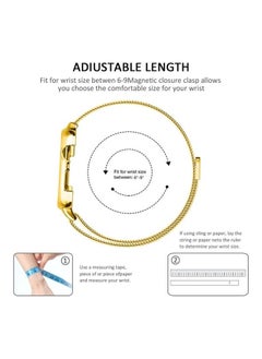 NIBEMINENT Milanese Loop Watchband With Frame For Apple Watch Series 4/5 40mm Gold  - Image 3