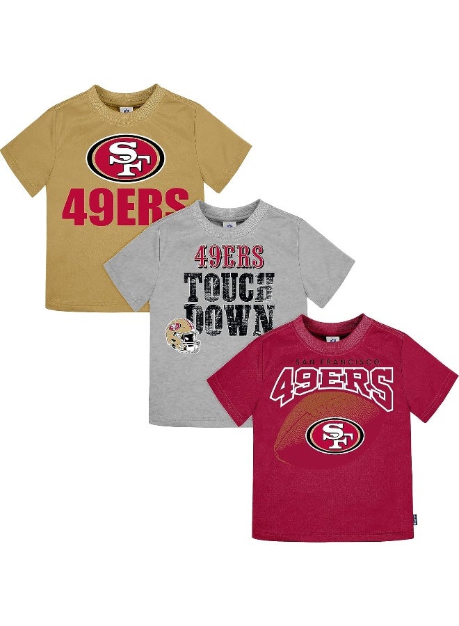 Gerber NFL baby-boys 3 Pack Short Sleeve Team Fan Tee Shirt  - Image 2