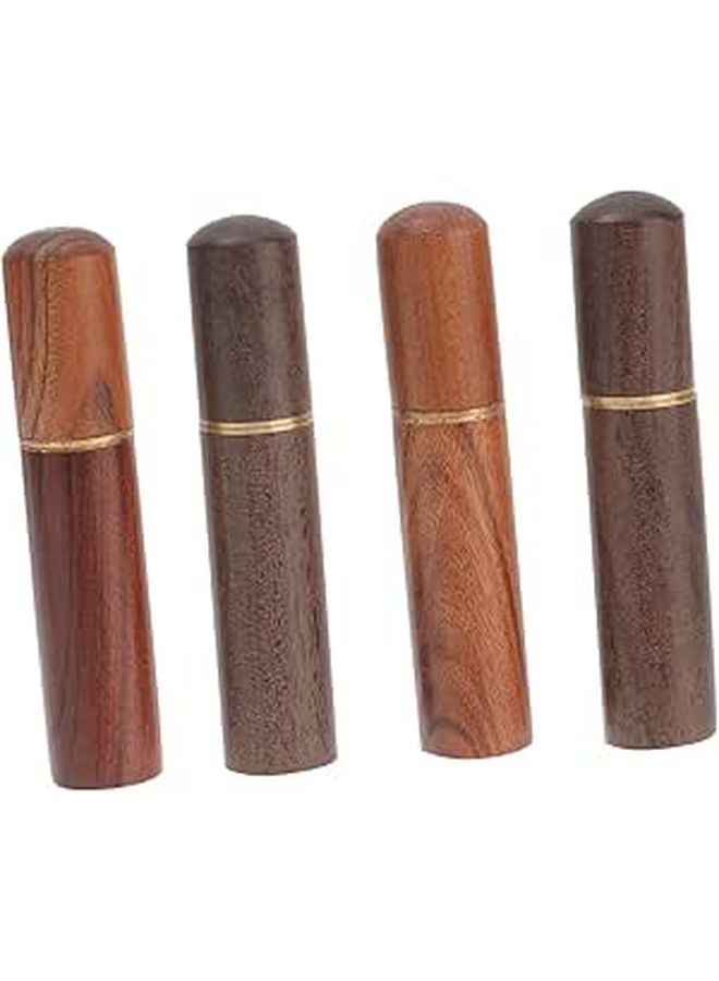 Portable Wooden Sewing Needle Box Travel Organizer Set 4 Pieces - Image 1