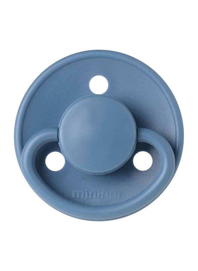 Mininor Pack Of 1 Baby Round Silicone Pacifier, 0 Months +, Blue Whale - Image 1
