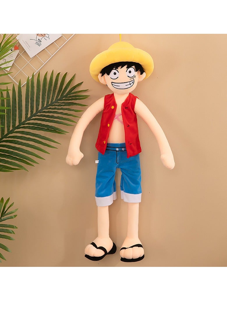 general ONE PIECE Straw Hat King Luffy Plush Doll Toy Nautical King Children's Toy Sleeping Pillow Cushion for Friends (85cm)  - Image 3