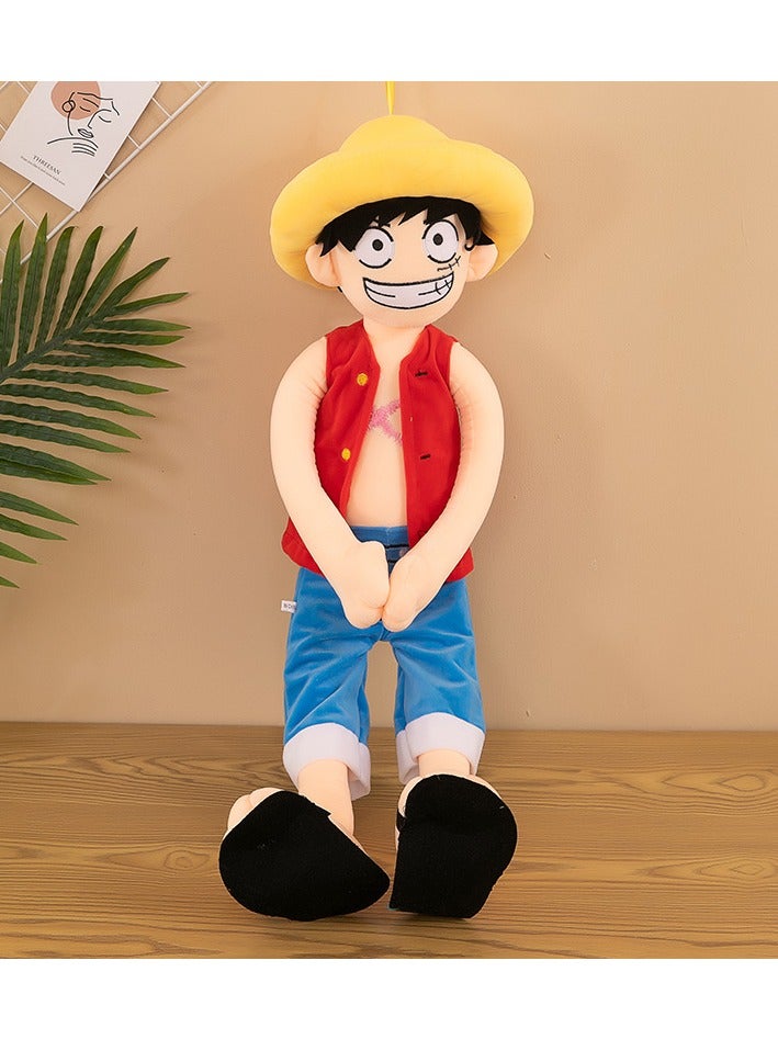 general ONE PIECE Straw Hat King Luffy Plush Doll Toy Nautical King Children's Toy Sleeping Pillow Cushion for Friends (85cm)  - Image 4