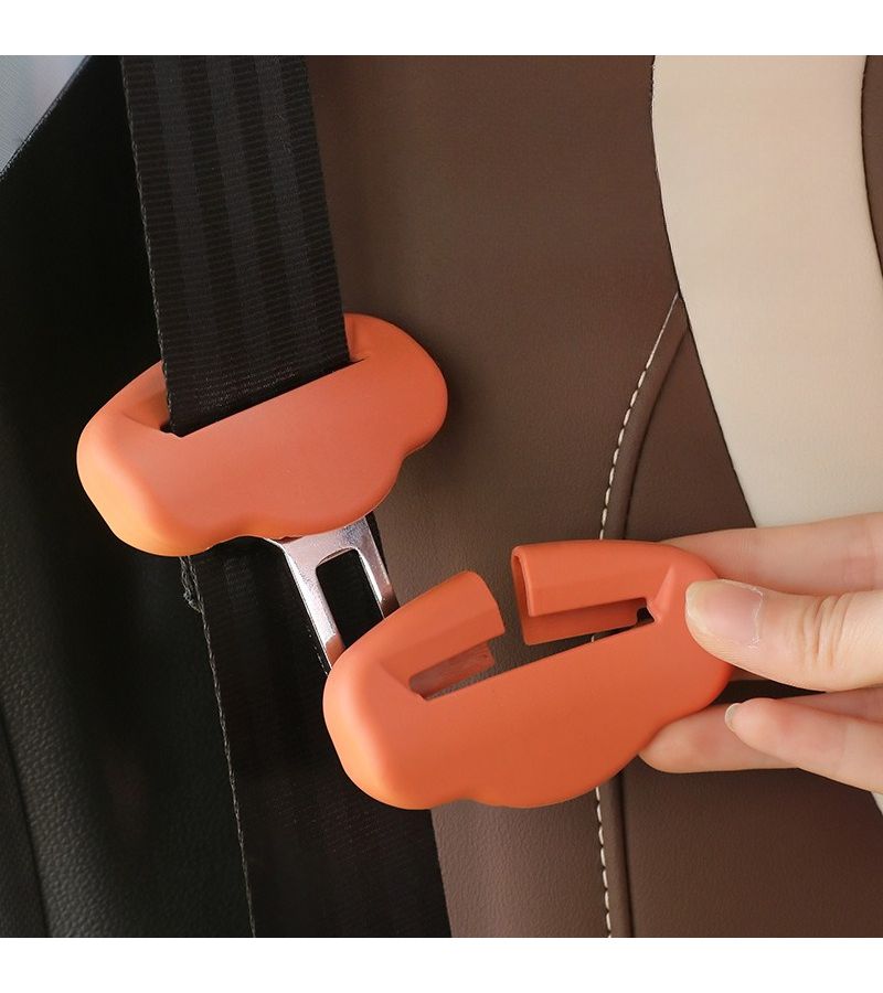 2pcs Car Seat Belt Protectors Black Silent Anti Vibration Scratch Resistant Buckle Covers Universal Fit Car Interior Decoration - Image 5