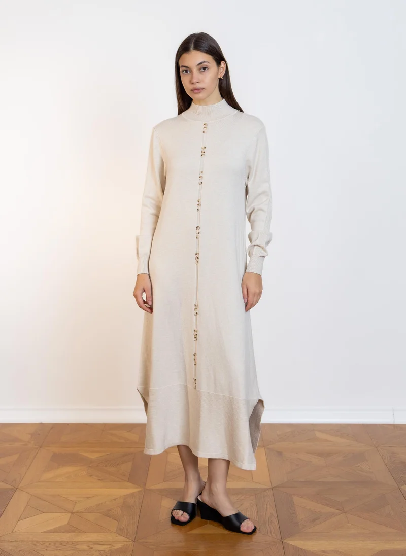 شايبس DETAILED FINE KNIT MAXI DRESS