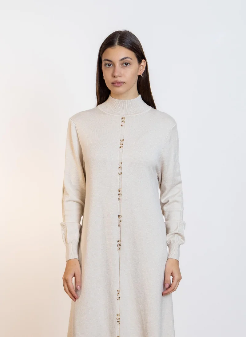 شايبس DETAILED FINE KNIT MAXI DRESS