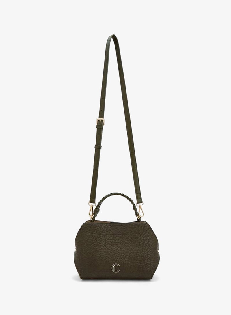 Le Confort Textured Crossbody Bag With Braided Top Handle - Image 4