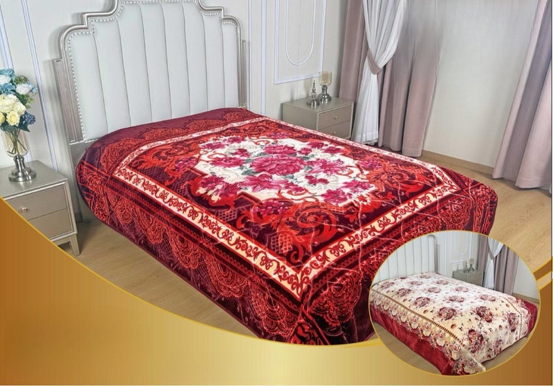 بطانية نفرين 8 كيلو – مقاس 220×240 سم بملمس ناعم ودفء عالي - Image 1