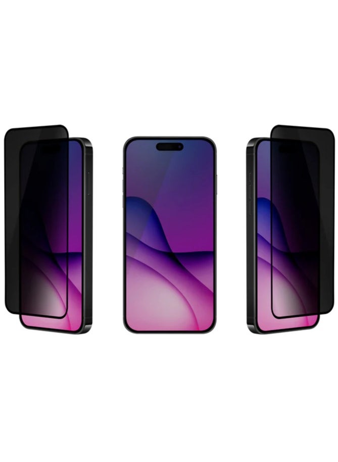 MOCOM - 16 Pro Max 5D Anti-Spy Privacy Tempered Glass Screen Protector for iPhone 16 Pro Max – 9H Hardness, Case-Friendly, Edge-to-Edge Protection, No Bubbles, Sensitive Touch, Scratch Resistant, Waterproof & Oil-Proof - Image 1