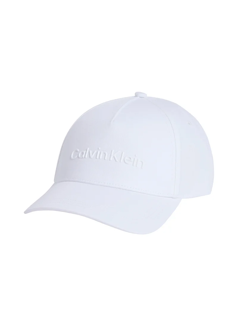 CALVIN KLEIN Men's Twill Cap - Cotton, White