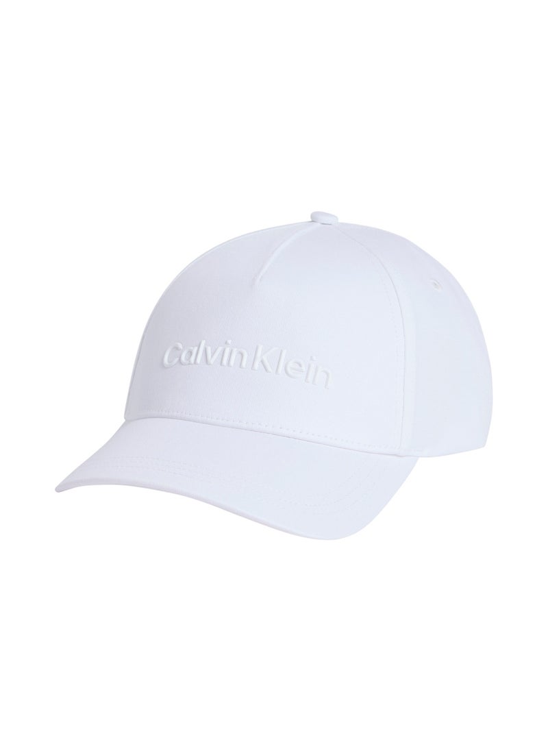 CALVIN KLEIN Men's Twill Cap - Cotton, White  - Image 1