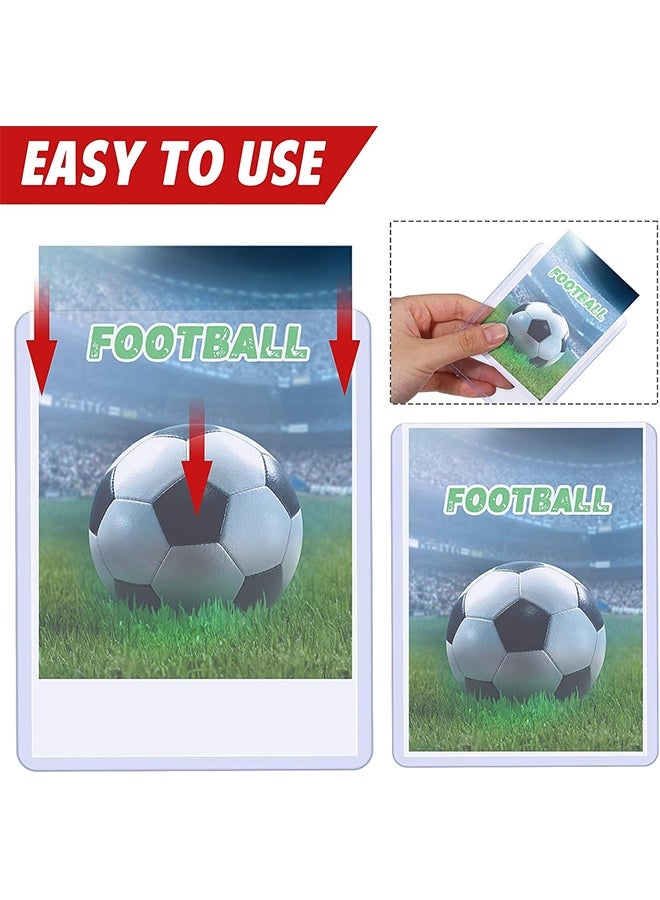 اتش اس 50 غلاف بطاقة بلاستيكي صلب لحاملي بطاقات البيسبول الواقية، بطاقات التداول، بطاقات الرياضة، أغطية بلاستيكية للبطاقات لتجميع بطاقات لعبة البيسبول الرياضية، مقاس 3 × 4 بوصة شفاف - Image 5