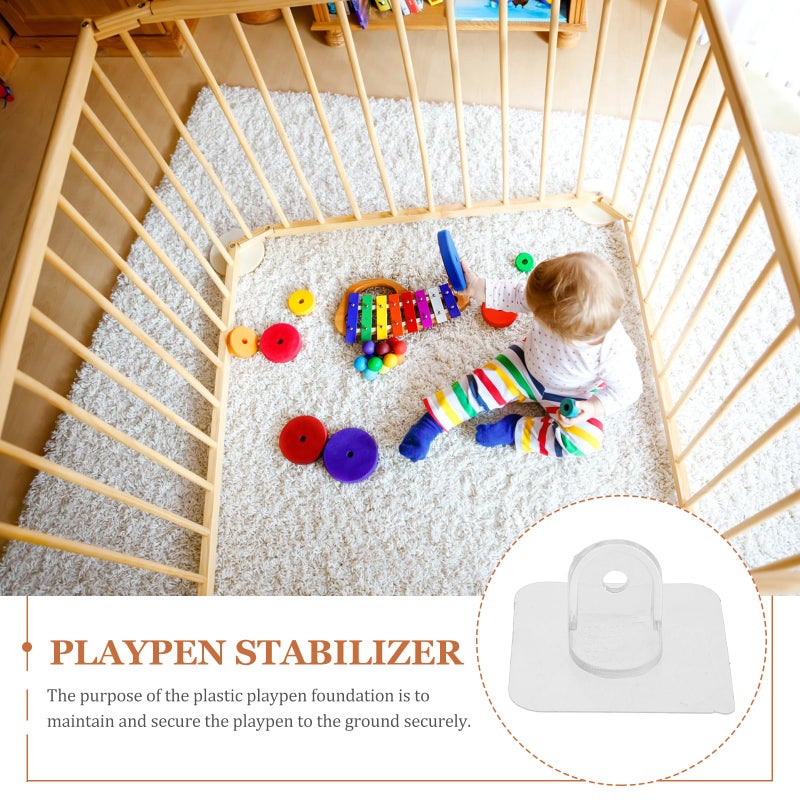 Baby Playpen Floor Anchor Anti Slip Stabilizer Clips White Adhesive Gripper - Image 5