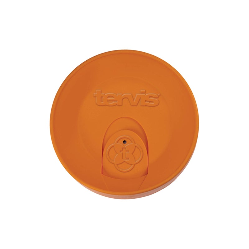 TERVIS Tervis Travel Lid Made in USA Double Walled Insulated Tumbler Travel Cup Keeps Drinks Cold  Hot Fits 16oz Tumblers Orange 